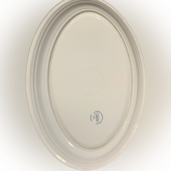 Fiesta Fiestaware Homer Laughlin Oval Platter 13 Ivory Cream White Vintage EUc - Picture 2 of 4